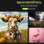 Кандинский - нейронка видео от СберБанка, главная страница сайта