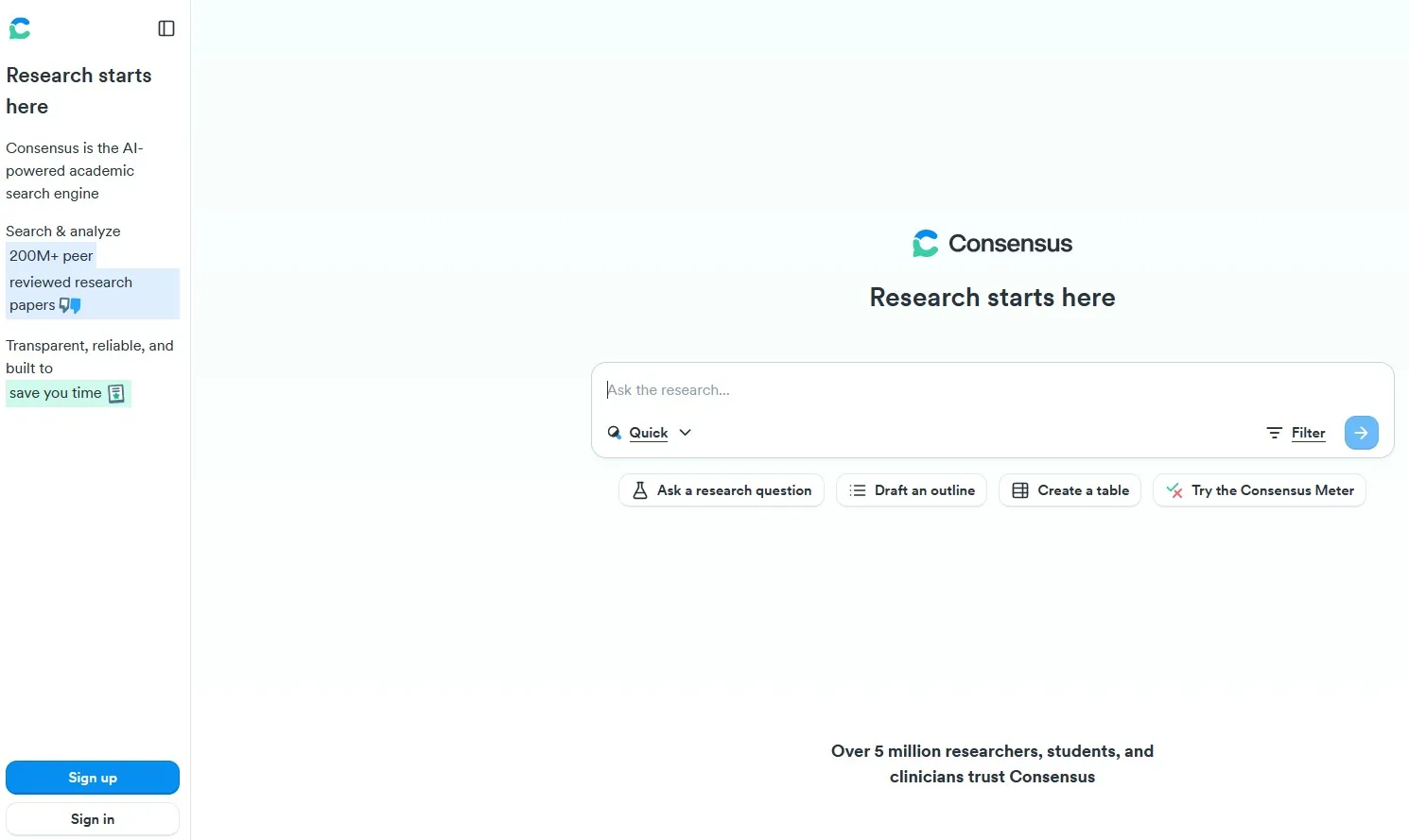 Consensus AI — нейросеть для ученых, поиск научных работ и исследований